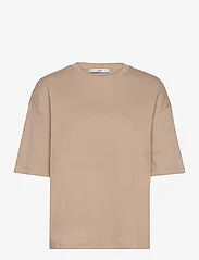 Mango - Oversize cotton T-shirt - t-paidat - light beige - 1