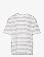 Printed striped T-shirt - MEDIUM GREY