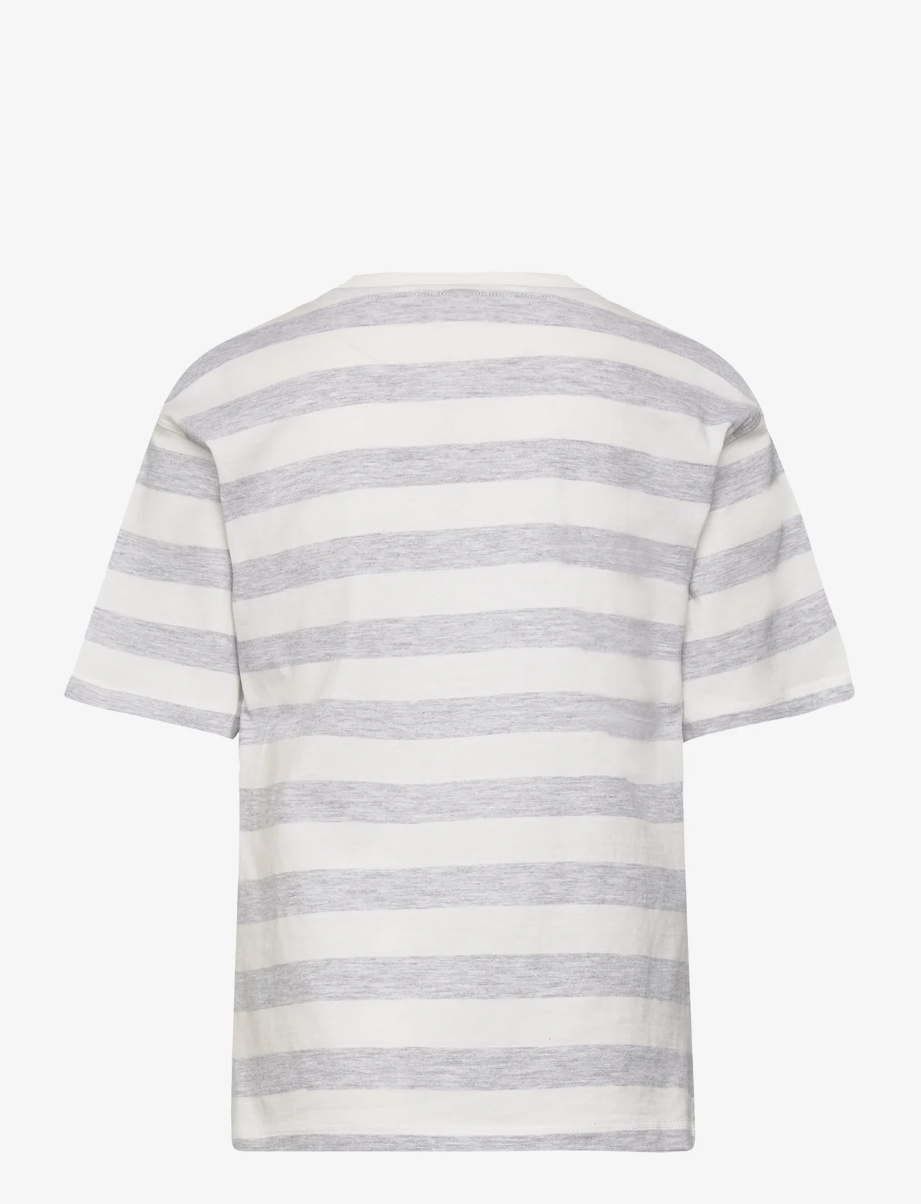 Mango - Printed striped T-shirt - kurzärmelige - medium grey - 1