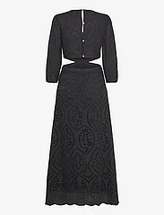 Mango - Embroidered dress with slits - maxi kjoler - black - 1