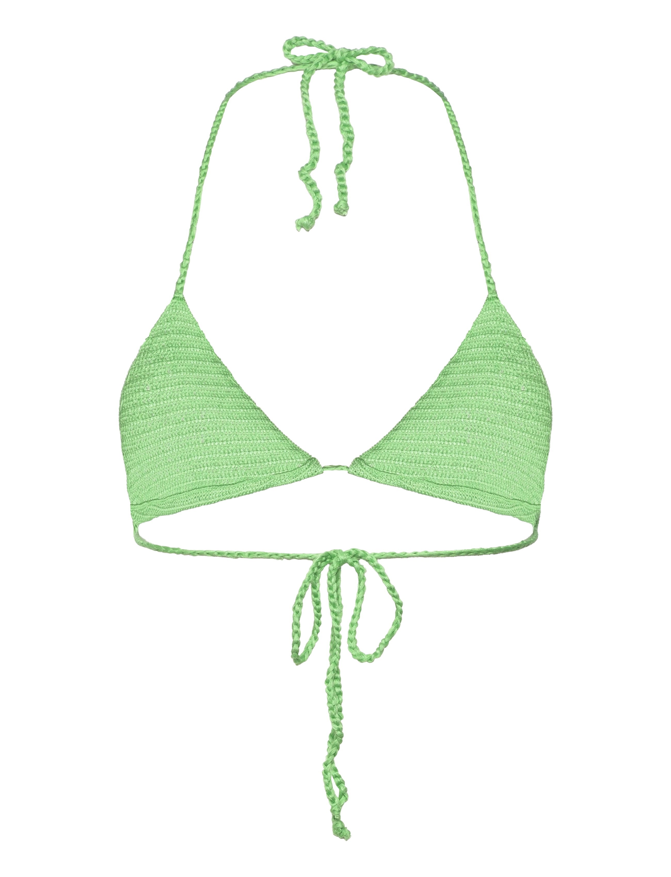 Mango - Beaded crochet bikini top - kolmnurksed bikiinide ülaosad - green - 2