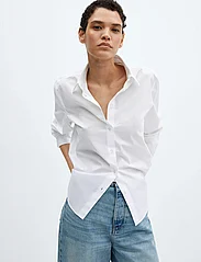 Mango - Regular cotton lyocell-blend shirt - langermede skjorter - natural white - 2