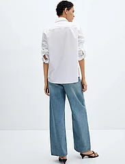 Mango - Regular cotton lyocell-blend shirt - långärmade skjortor - natural white - 3