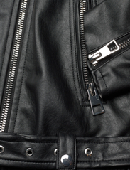 Mango - Leather-effect biker jacket - kevättakit - black - 6