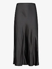 Mango - Midi satin skirt - satinnederdele - black - 0