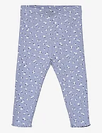Floral print leggings - LT-PASTEL BLUE