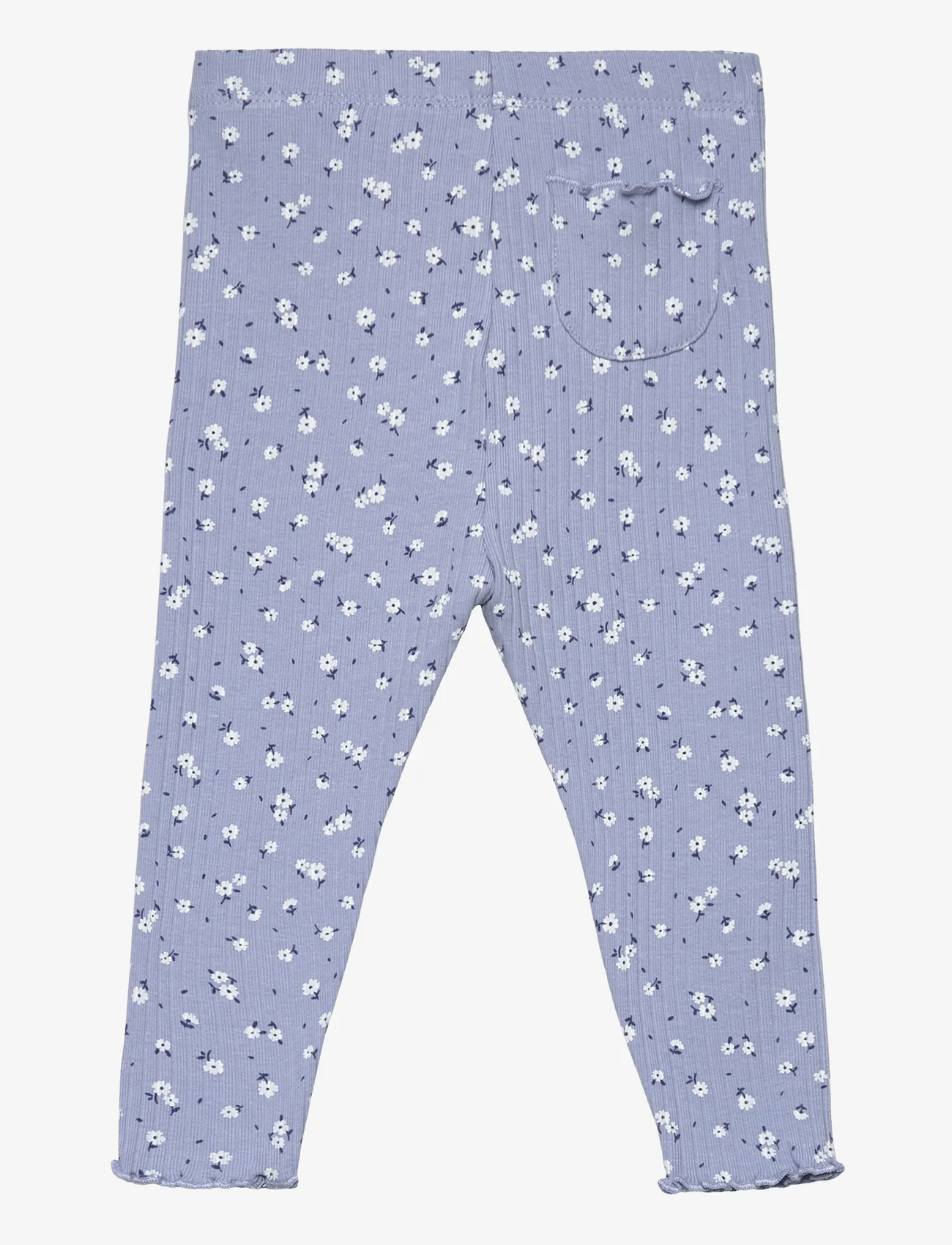 Mango - Floral print leggings - lägsta priserna - lt-pastel blue - 1