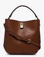 Shopper bag with padlock - MEDIUM BROWN