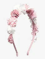 Headband with embossed flowers - LT-PASTEL PINK