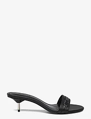 Mango - Leather sandals with metallic heel - festkläder till outletpriser - black - 1