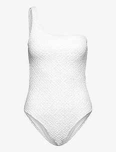 Asymmetrical textured swimsuit, Mango