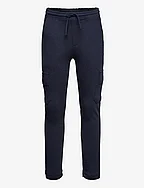Cotton jogger-style trousers - NAVY