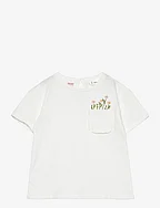 Embroidered cotton T-shirt - NATURAL WHITE