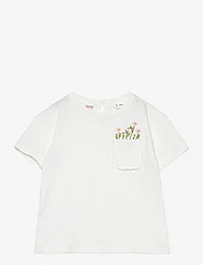 Mango - Embroidered cotton T-shirt - kortärmade t-shirts - natural white - 0