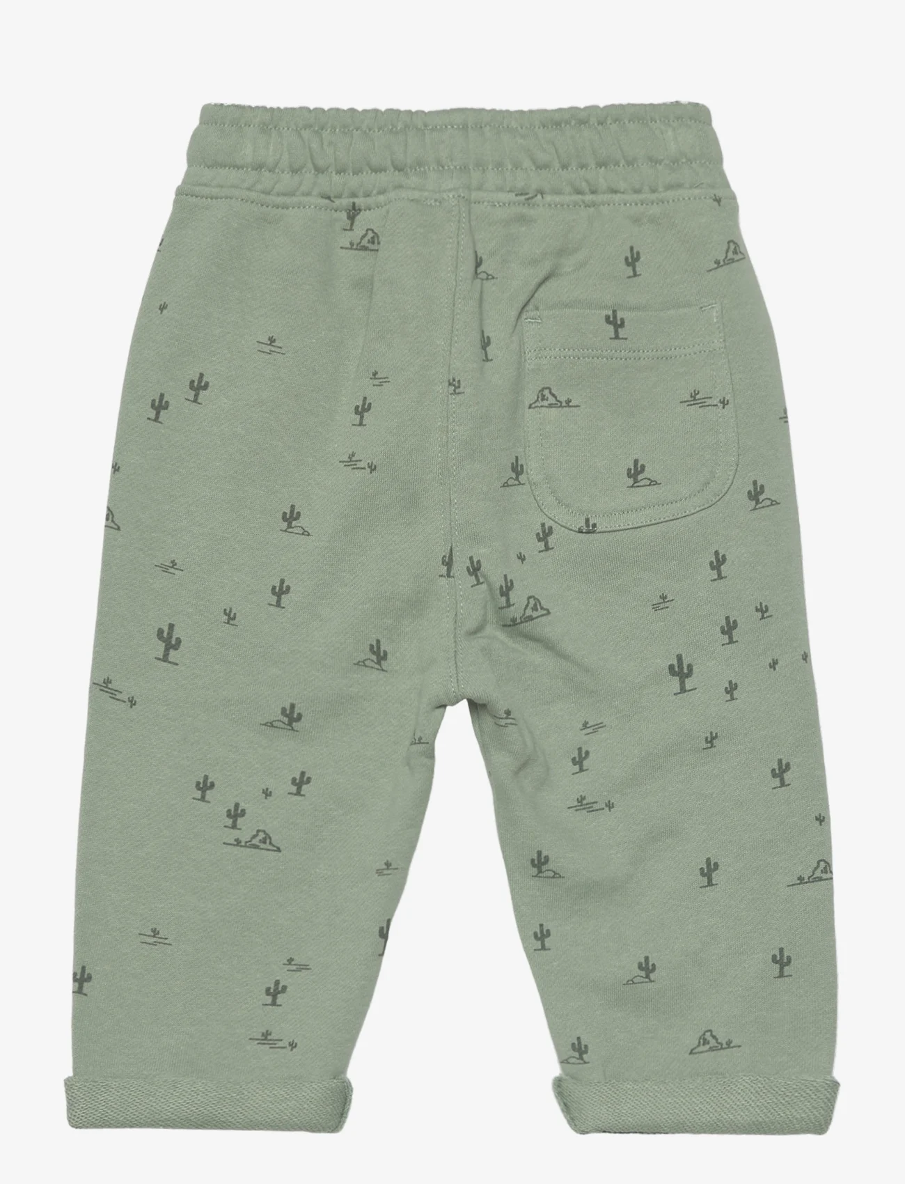 Mango - Cotton jogger-style trousers - lägsta priserna - green - 1