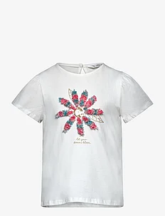 Embossed flowers t-shirt, Mango