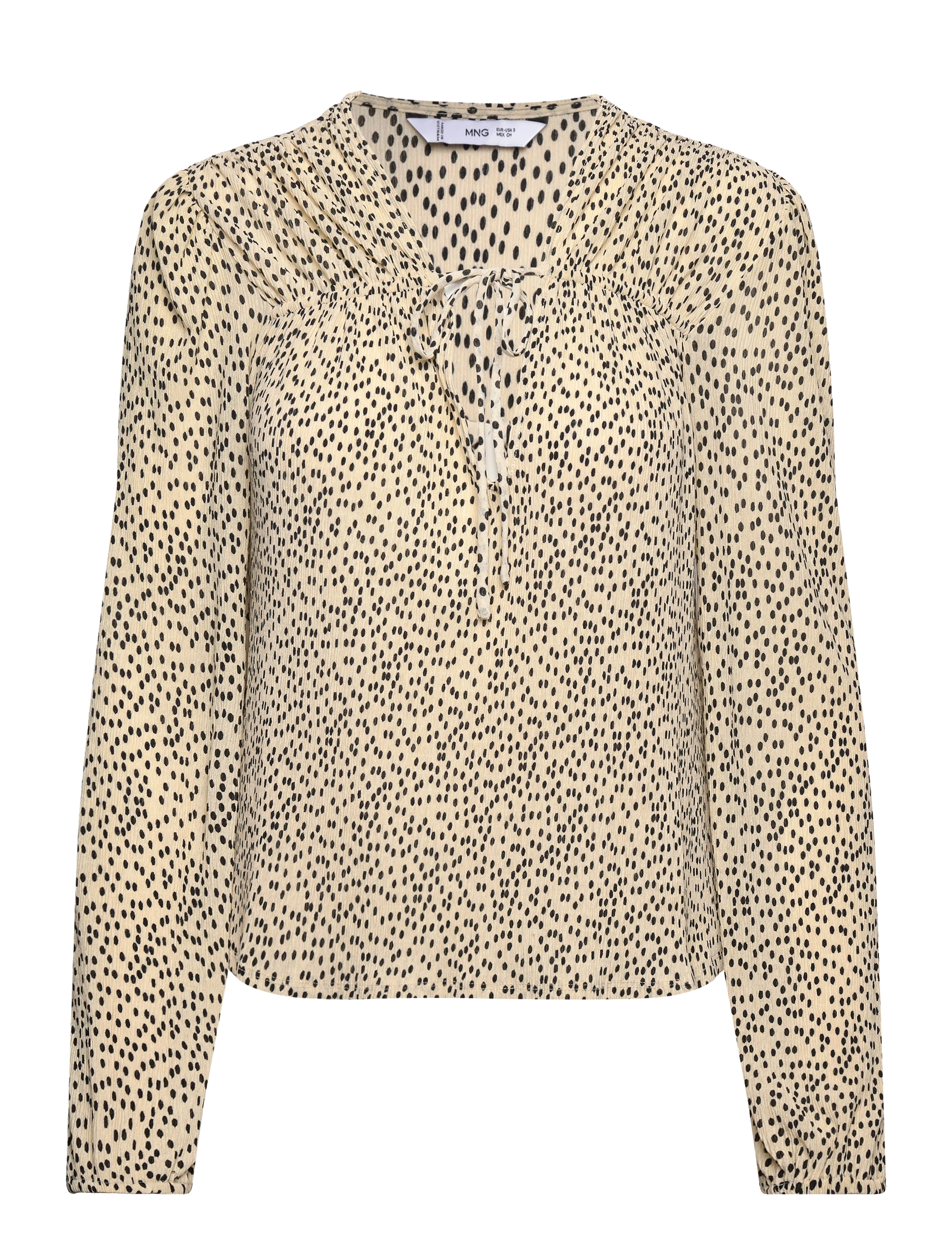 MANGO Bow Printed Bluse Patterned - XS - Damen