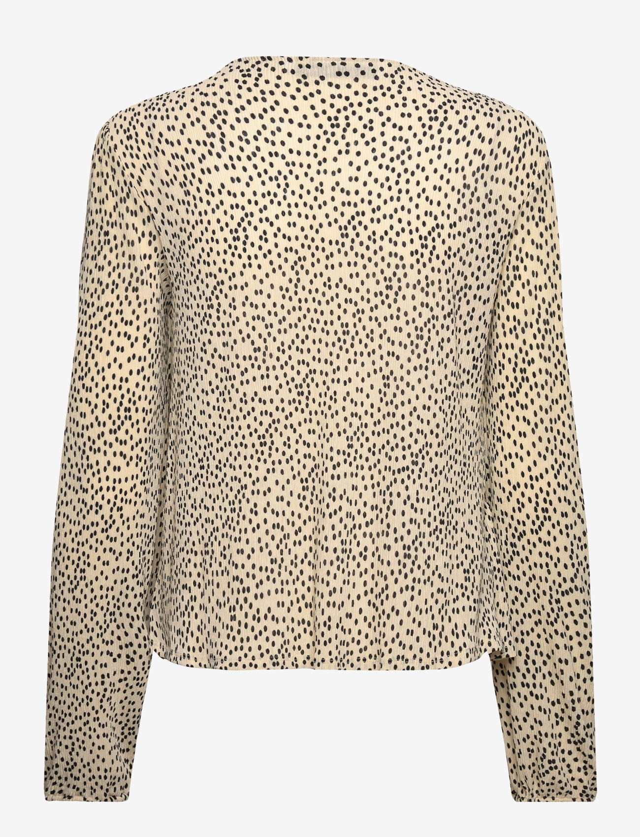 Mango - Bow printed blouse - langærmede bluser - light beige - 1