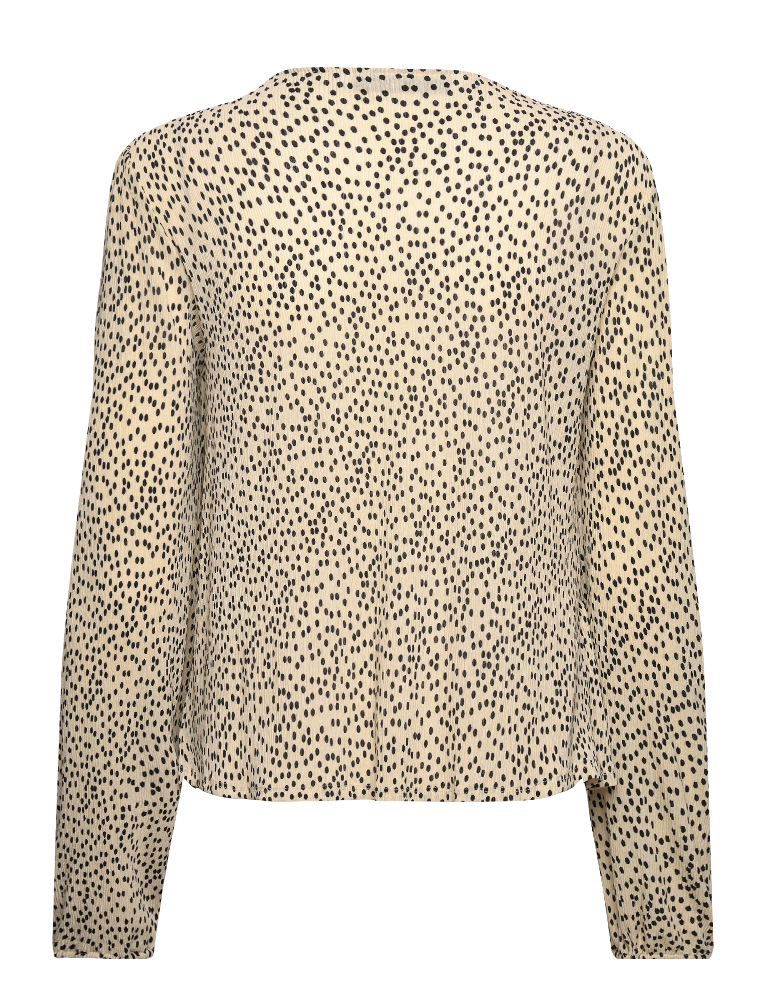 Mango - Bow printed blouse - pikkade varrukatega pluusid - light beige - 2