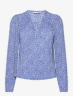 Bow printed blouse - MEDIUM BLUE