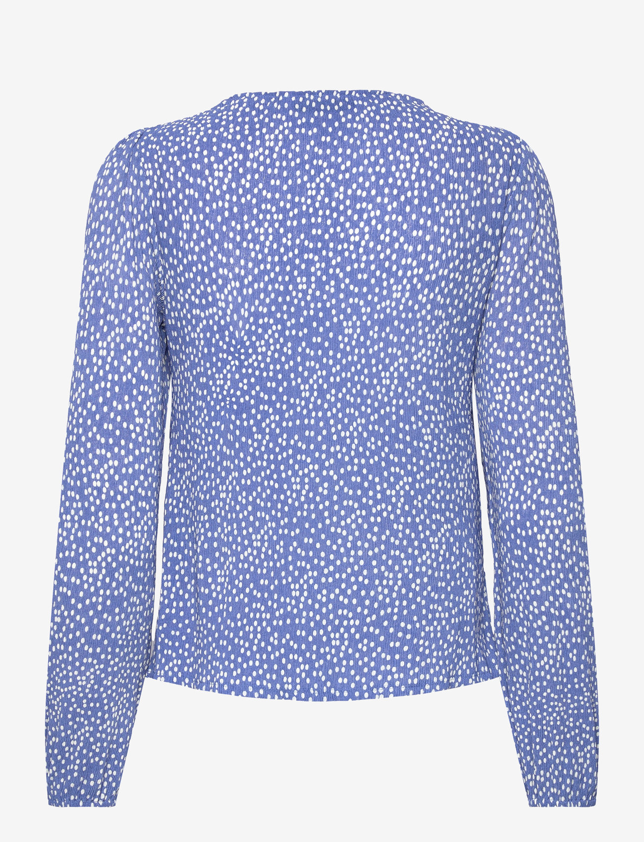 Mango - Bow printed blouse - langærmede bluser - medium blue - 2