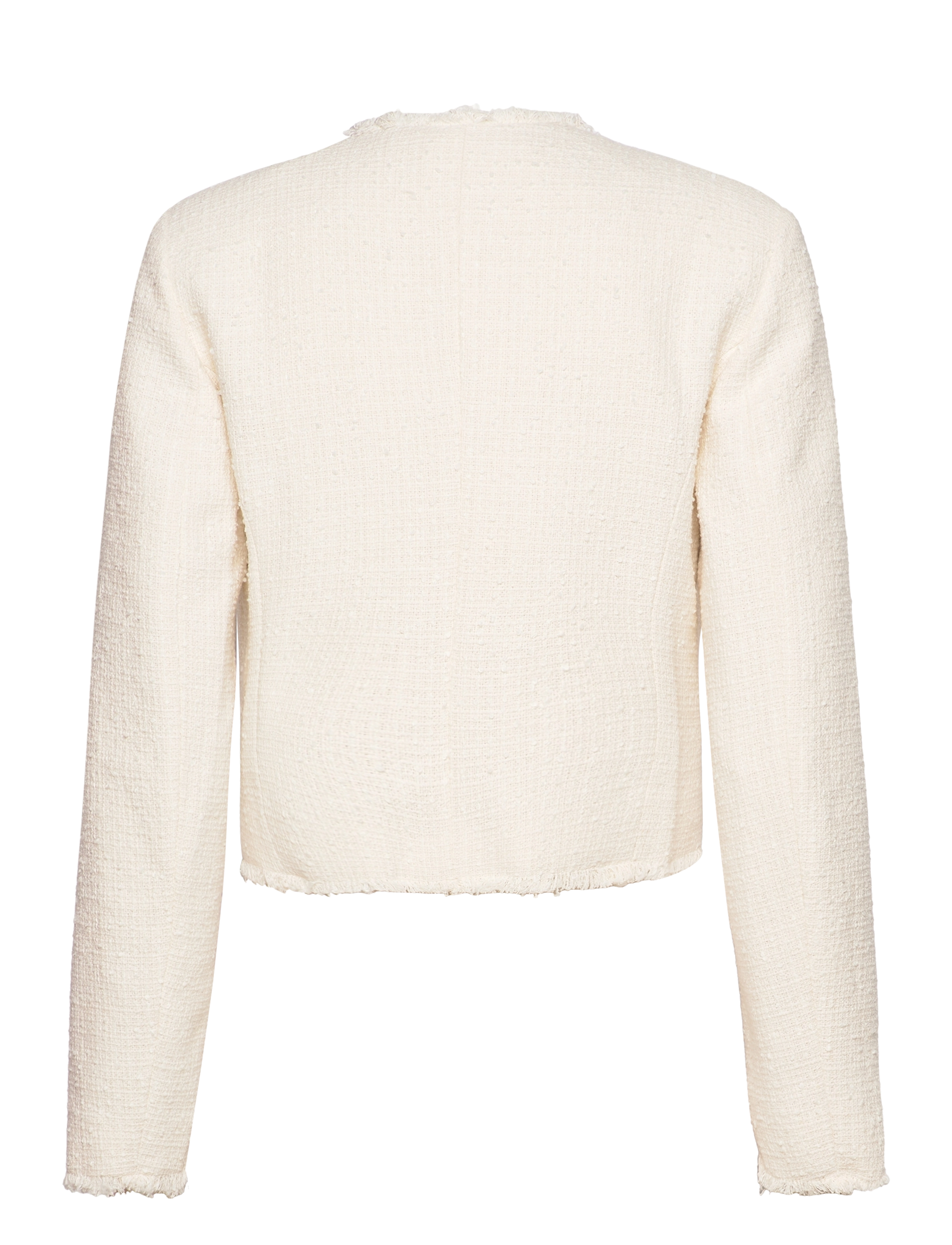 Mango - Tweed jacket with zip - white - 2