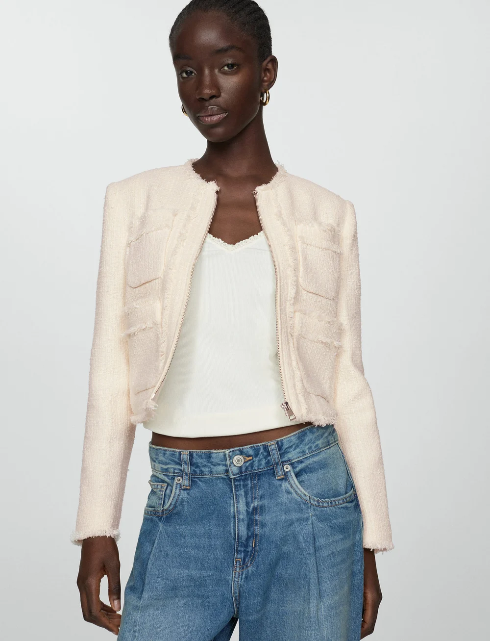 Mango Tweed Jacket With Zip 37.39 Buy Light Jackets from Mango online at Boozt . Fast delivery and easy returns