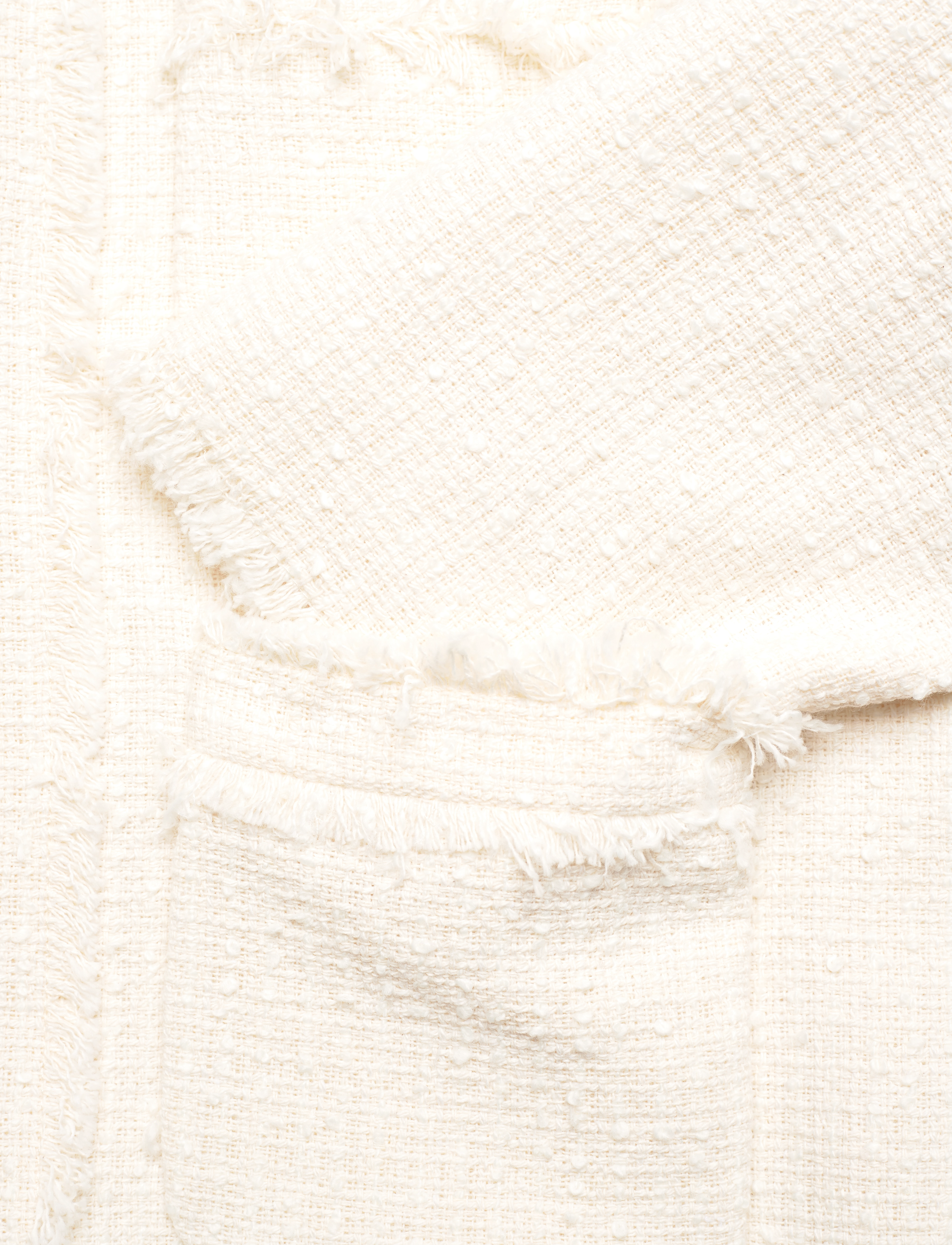 Mango - Tweed jacket with zip - white - 5