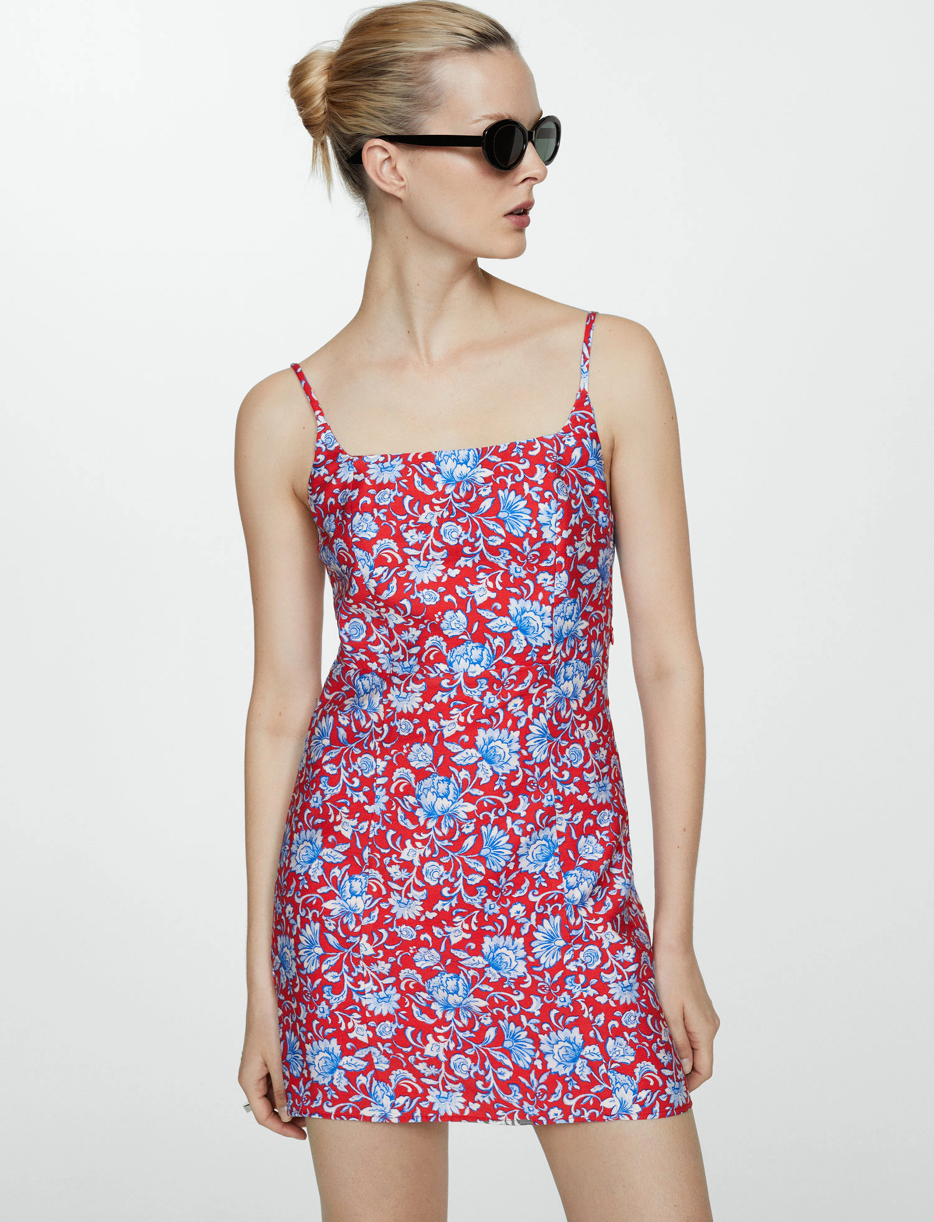 Mango Floral print dress - Kjoler - RED / red