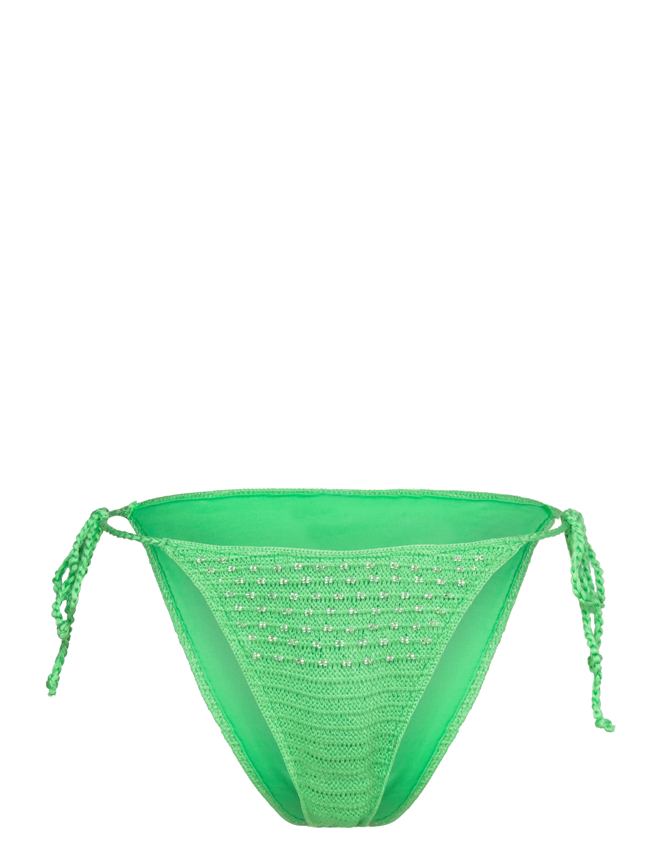 MANGO Beaded Crochet Bikini Bottoms Grün - L - Damen