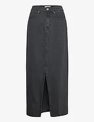 Mango - Slit denim skirt - jeanskjolar - open grey - 0