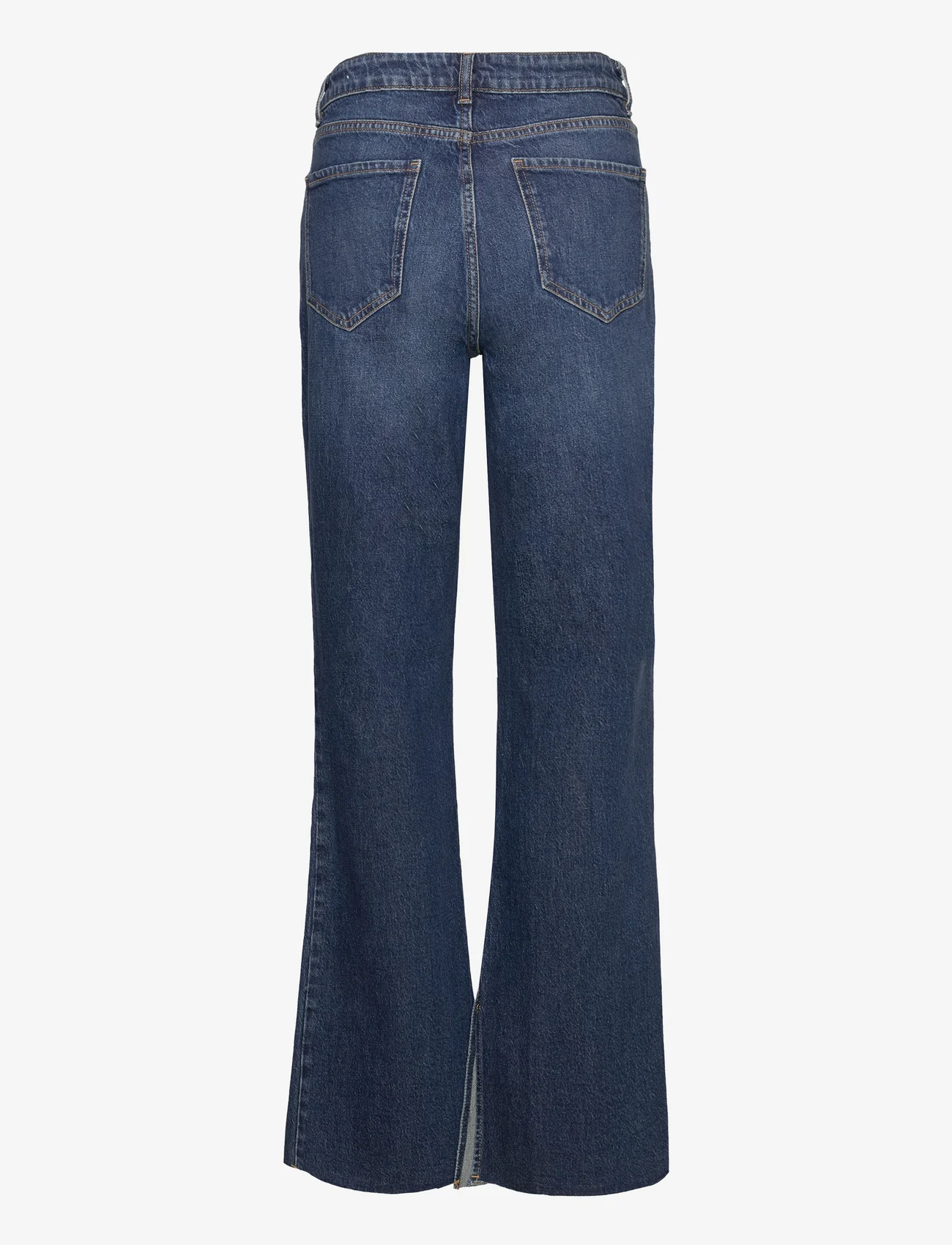 Mango - Medium-rise straight jeans with slits - straight jeans - open blue - 1