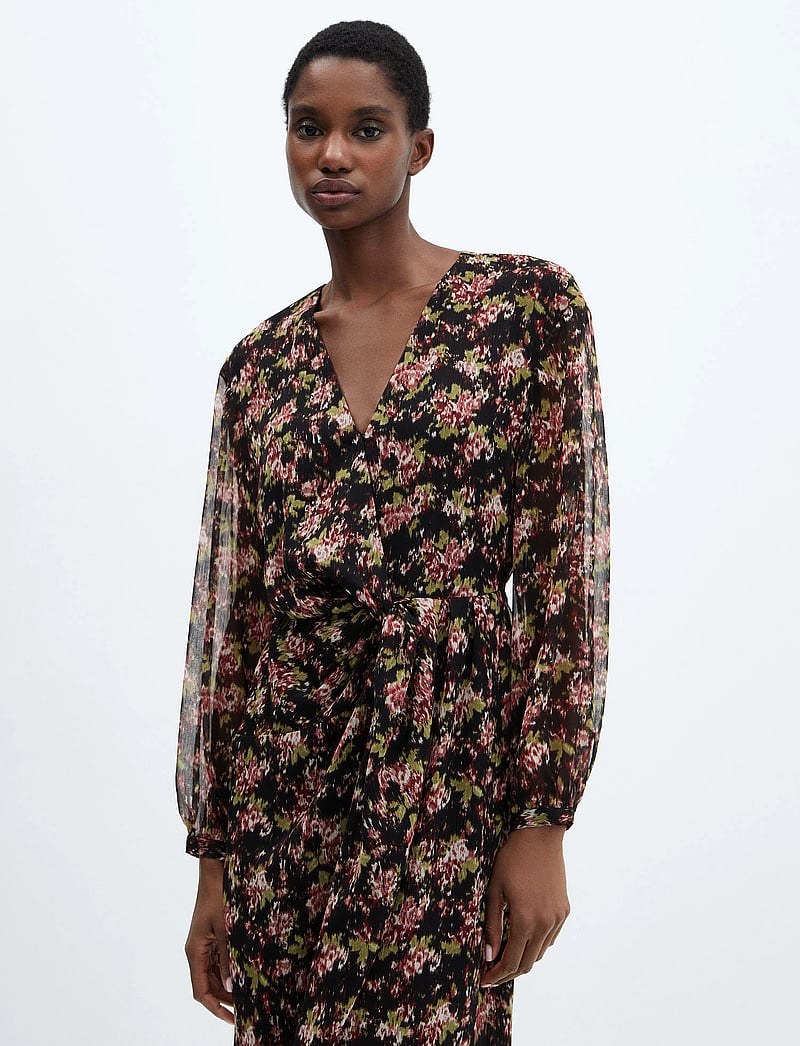 Mango Knot Print Dress midi dresses shop at Booztlet Mango Knot Print Dress midi dresses shop at Booztlet