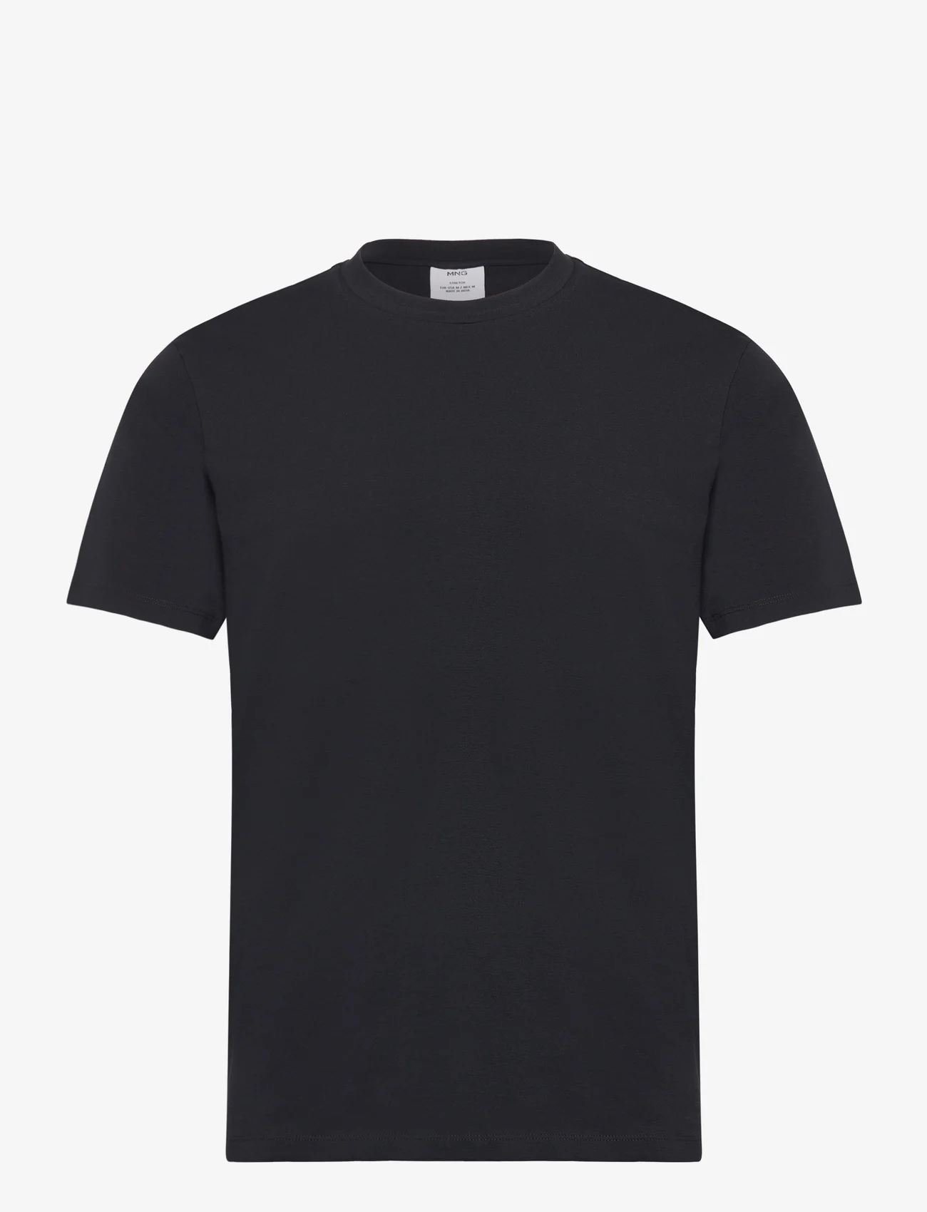 Mango - Stretch cotton T-shirt - de laveste prisene - black - 0