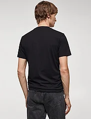 Mango - Stretch cotton T-shirt - de laveste prisene - black - 3