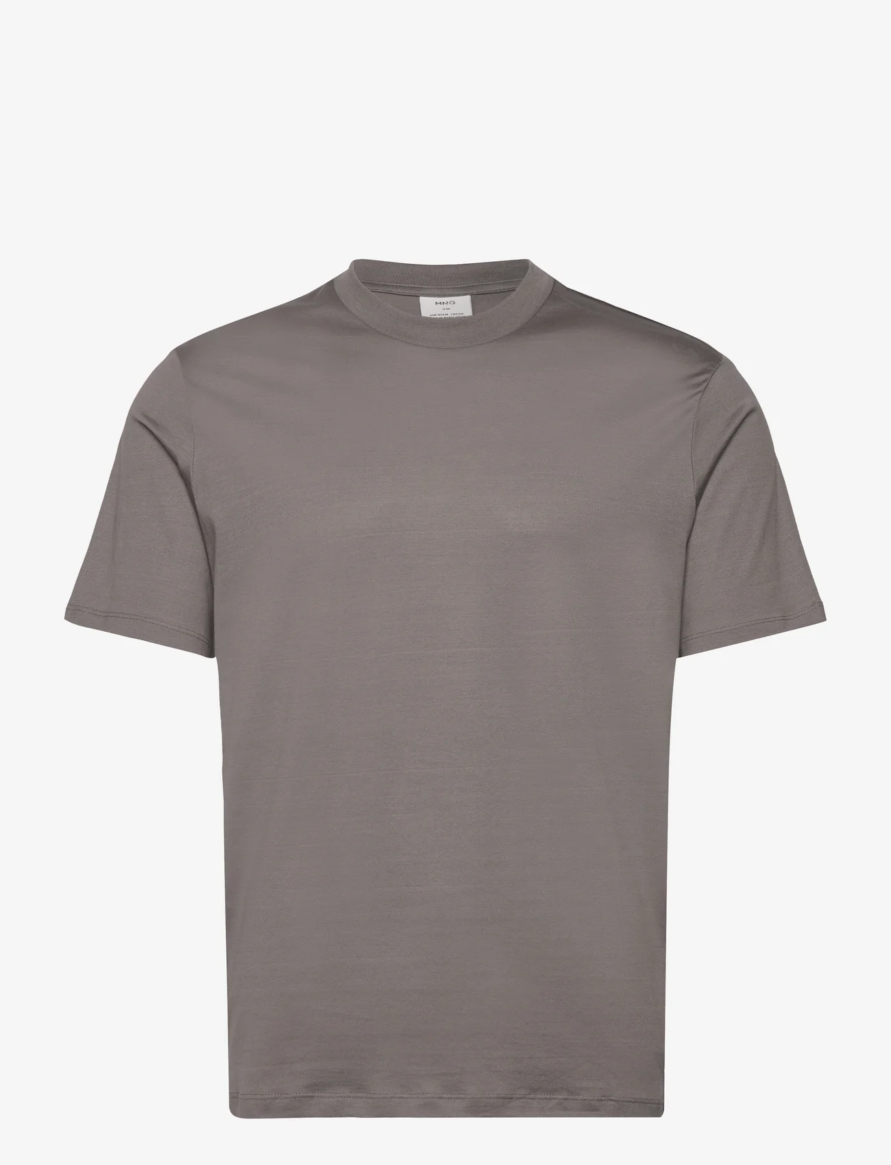 Mango - Mercerized slim fit T-shirt - lägsta priserna - medium grey - 0