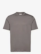 Mercerized slim fit T-shirt - MEDIUM GREY