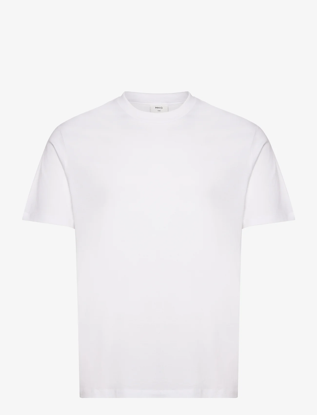 Mango - Mercerized slim fit T-shirt - lägsta priserna - white - 0