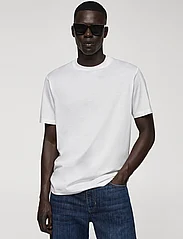 Mango - Mercerized slim fit T-shirt - lägsta priserna - white - 2