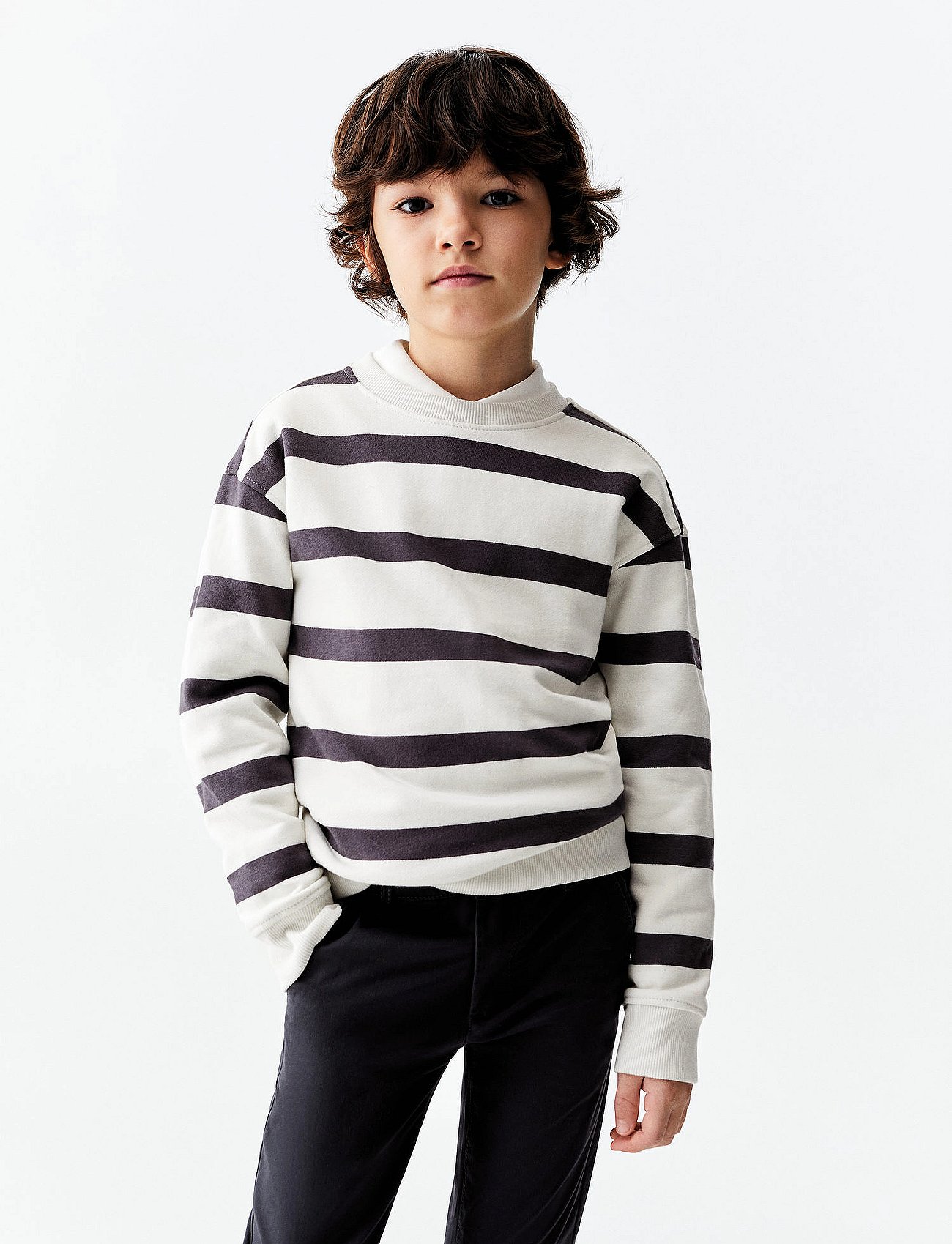 Striped print sweatshirt