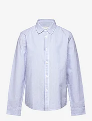 Mango - Striped Oxford shirt - langærmede skjorter - medium blue - 0