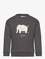 Printed cotton sweatshirt - CHARCOAL