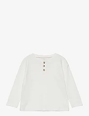 Mango - Long sleeve cotton t-shirt - langermede t-skjorter - natural white - 0