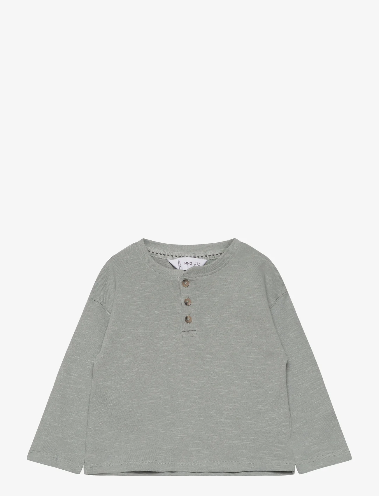 Mango - Long sleeve cotton t-shirt - pitkähihaiset t-paidat - turquoise - aqua - 0