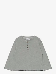Mango - Long sleeve cotton t-shirt - långärmade t-shirts - turquoise - aqua - 0