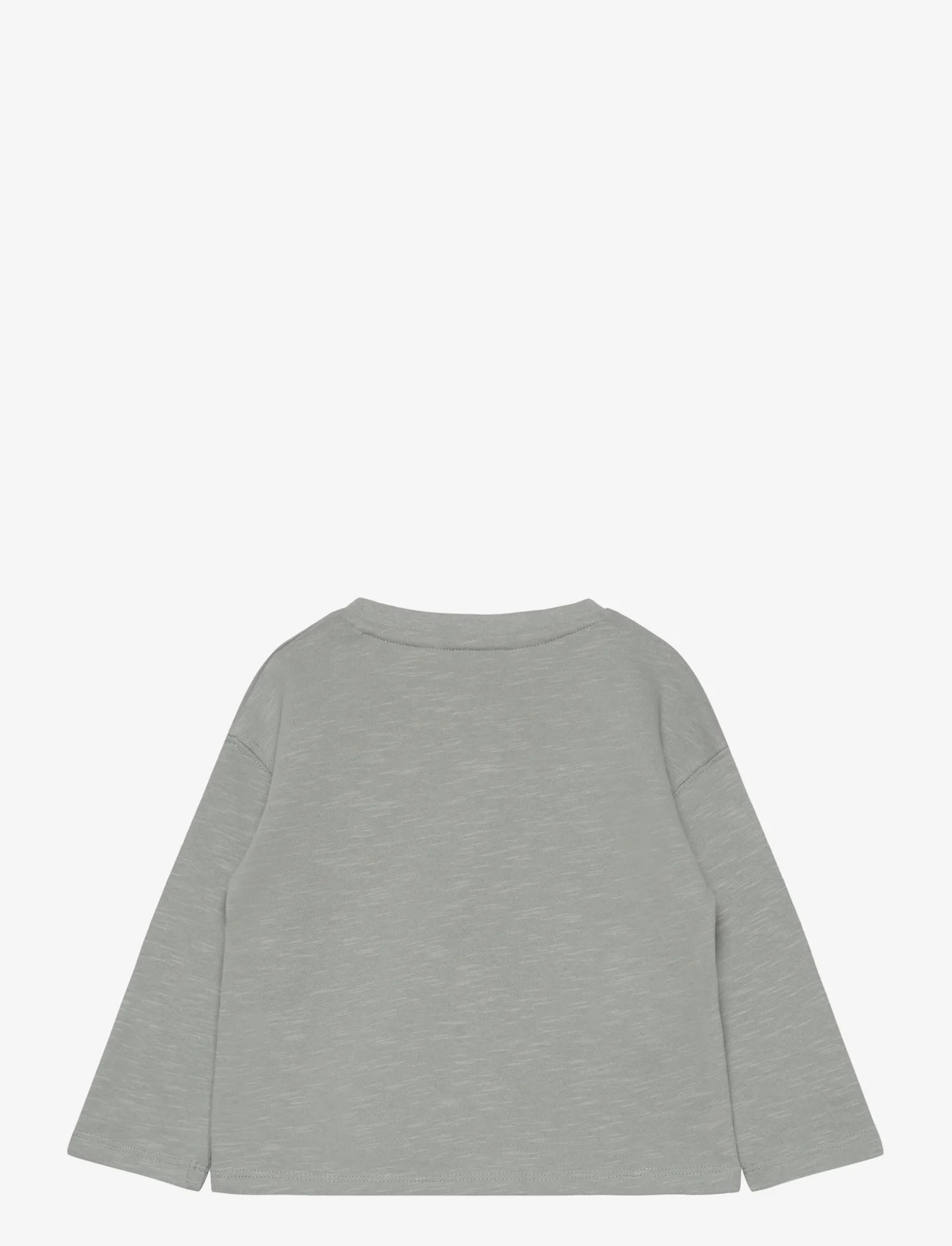Mango - Long sleeve cotton t-shirt - langermede t-skjorter - turquoise - aqua - 1