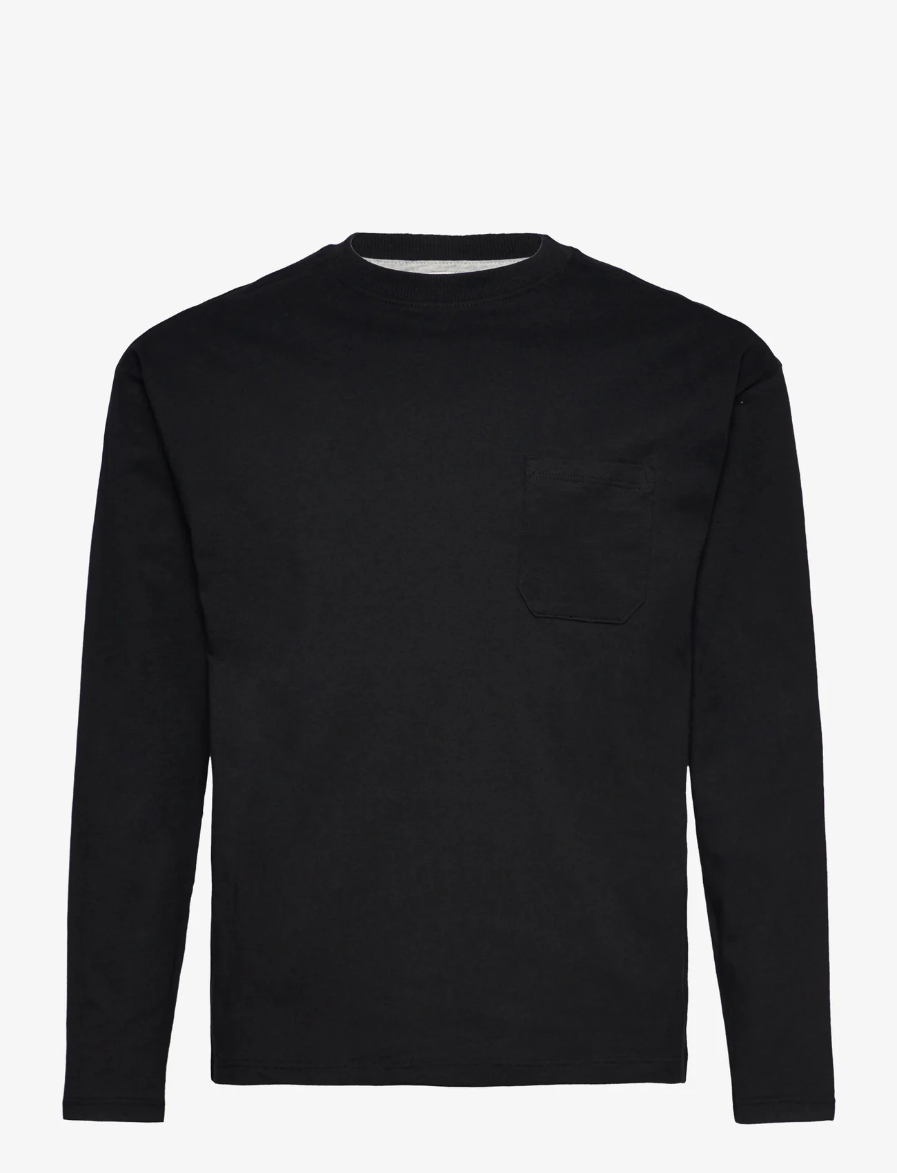 Mango - Long sleeve cotton t-shirt - långärmade t-shirts - black - 0