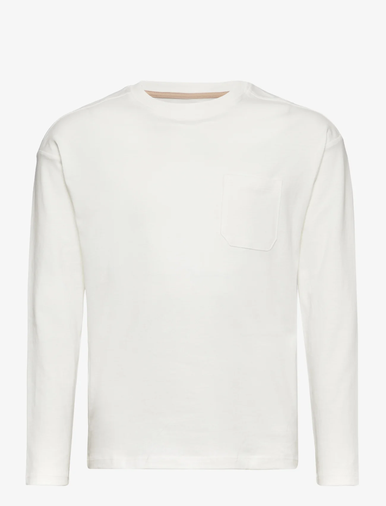 Mango - Long sleeve cotton t-shirt - langermede t-skjorter - natural white - 0