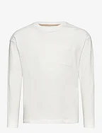Long sleeve cotton t-shirt - NATURAL WHITE