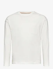 Mango - Long sleeve cotton t-shirt - långärmade t-shirts - natural white - 0